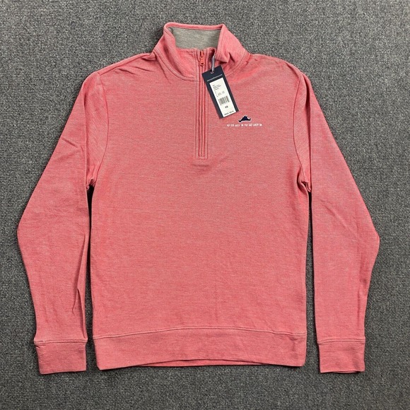 Vineyard Vines 1/4 Zip Pullover Adults Extra Small Red‎ Pima Cotton Mens NWD - Picture 1 of 10